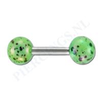 Piercings.nl Helix gespikkelde coating groen