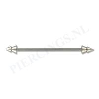 Industrial barbell dubbele spike