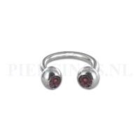 Piercings.nl Circulair barbell 1.2 mm paars 6 mm