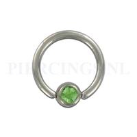 Piercings.nl BCR 1.6 mm kristal groen