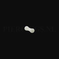 Piercings.nl Plug wit agaat 3 mm 3 mm