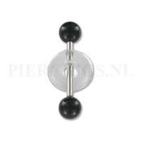 Piercings.nl Tongpiercing acryl met donut zwart