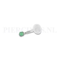 Piercings.nl Labret 1.2 mm flexibel jade