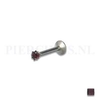 Piercings.nl Labret 1.2 mm diamant paars