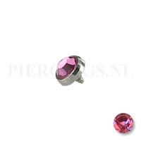 Dermal balletje 1.2 mm flat disc licht roze 4 mm