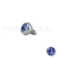 Piercings.nl Dermal balletje 1.2 mm blauw 3 mm