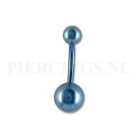 Piercings.nl Navelpiercing geanodiseerd blauw