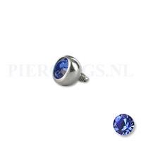 Piercings.nl Dermal balletje 1.2 mm blauw 4 mm