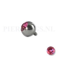 Piercings.nl Dermal balletje 1.2 mm roze 5 mm