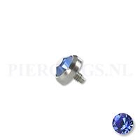 Piercings.nl Dermal balletje 1.2 mm flat disc blauw 4 mm