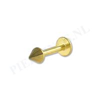 Labret 1.6 mm goud kleur spike