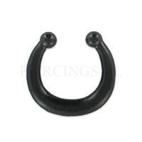 Piercings.nl Fake septum plat zwart