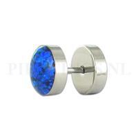 Piercings.nl Nep plug glitter blauw