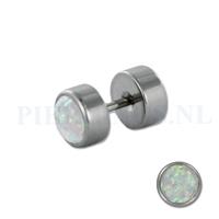 Piercings.nl Nep plug opaal nep plugs