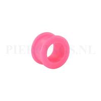 Piercings.nl Tunnel siliconen double flared roze 16 mm 16 mm