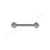 Piercings.nl Barbell titanium 16 mm + 5 mm bal