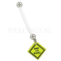 Piercings.nl Navelpiercing zwangerschap baby on board