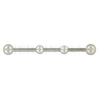 Piercings.nl Industrial barbell 2 balletjes