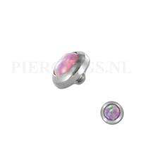 Piercings.nl Dermal balletje 1.2 mm opaal multi glans roze