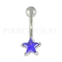 Piercings.nl Navelpiercing ster paars