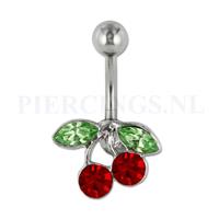 Piercings.nl Navelpiercing kers kristal