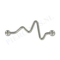 Piercings.nl Industrial barbell zig-zag