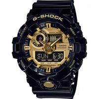 Casio Quartz Horloge GA-710GB-1AER (l x b x h) 57.5 x 53.4 x 18.4 mm Zwart Materiaal (behuizing): Hars Materiaal (armband): Hars