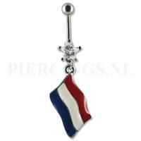 Piercings.nl Navelpiercing Nederlandse vlag