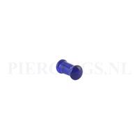 Piercings.nl Plug glas paars 4 mm 4 mm