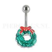 Piercings.nl Navelpiercing kerst krans