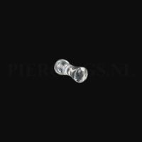 Piercings.nl Plug diamant 4 mm 4 mm