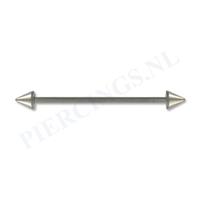 Piercings.nl Barbell spike titanium 35 mm