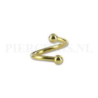 Piercings.nl Twister 1.6 mm goud kleur M