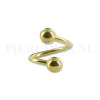 Piercings.nl Twister 1.6 mm goud kleur L