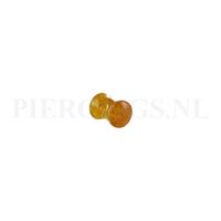 Piercings.nl Plug acryl barnsteen 6 mm 6 mm