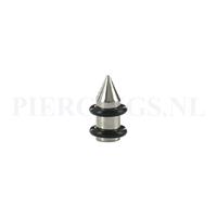 Piercings.nl Plug massief spike 6 mm 6 mm