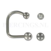 Piercings.nl Lippiercing 1.6 mm x 10 mm