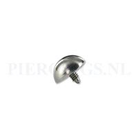 Piercings.nl Dermal balletje 1.2 mm titanium plat 5 mm