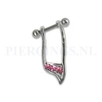 Piercings.nl Helix links hanger roze