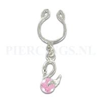 Piercings.nl Tepelclip zwaan roze