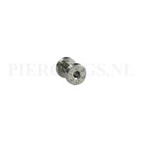 Piercings.nl Tunnel met kristallen 4 mm 4 mm