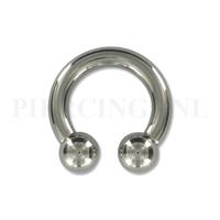 Piercings.nl Circulair barbell 4 mm x 16 mm