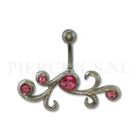 Piercings.nl Navelpiercing tribal roze