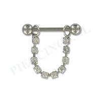 Tepelpiercing hanger kristal