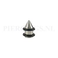 Piercings.nl Plug massief spike 8 mm 8 mm