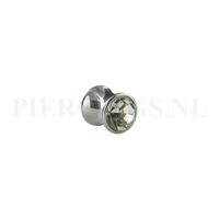 Piercings.nl Plug met kristal 9 mm 9 mm