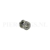 Piercings.nl Tunnel kristallen 6 mm 6 mm