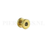 Piercings.nl Tunnel goud kleur 6 mm 6 mm