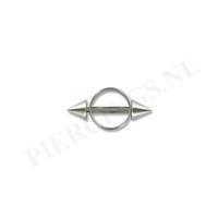 Piercings.nl Tepelpiercing shield spikes XS