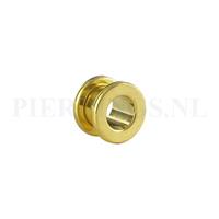 Piercings.nl Tunnel goud kleur 10 mm 10 mm